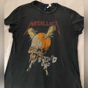 Distressed Band Short Sleeve T-Shirt